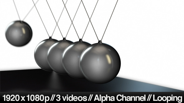 Newton's Cradle Pendulum Balls - Series Of 3 Loop