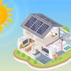 Solar Cell System in Home Concept  4K - VideoHive Item for Sale