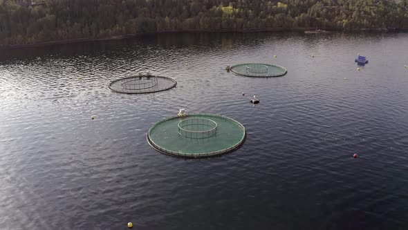 An Aquaculture Fish Farm Used to Hold Fish Stocks for Food