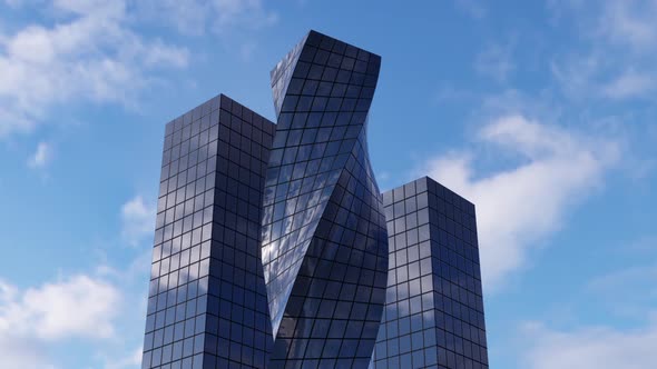 Twisting Skyscraper Animation