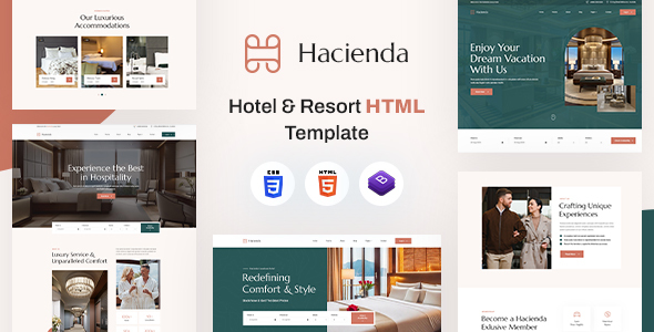 Hacienda | Hotel & Resort Website HTML Template – 0 Sold!