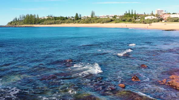 Aerial view of Shelly Beach Caloundra, Sunshine Coast, Queensland, Australia