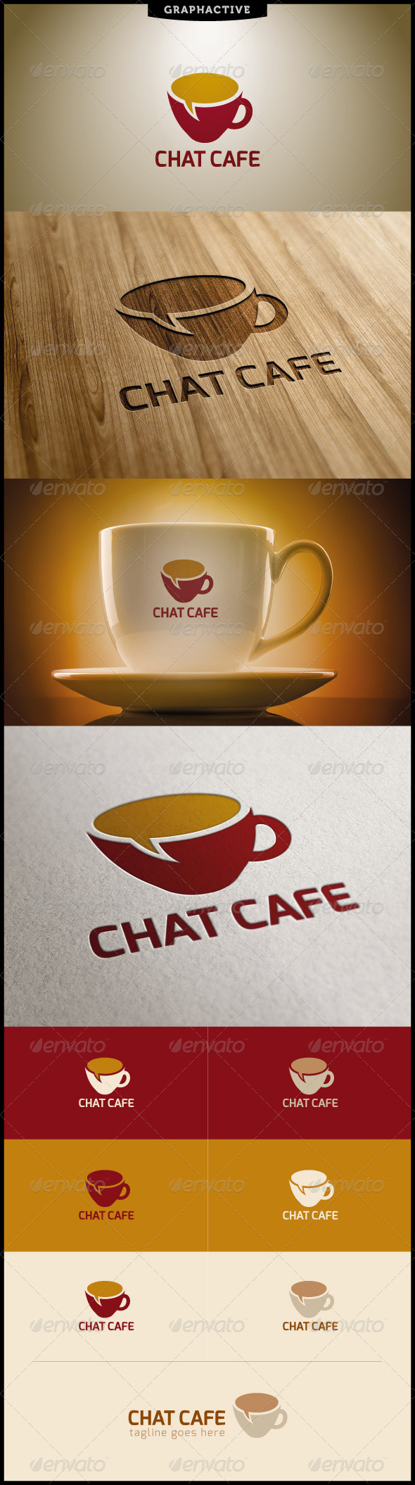 Chat Cafe Logo Template