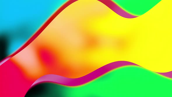 Abstract Colorful Gradient Waves Background Motion Seamless Line