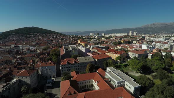 Aerial of the Fine Arts Museum and other buildings