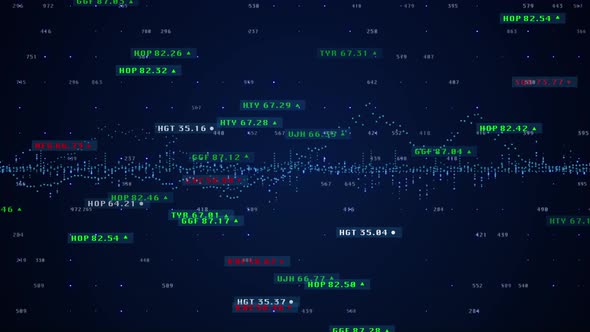 Stock Market Digital Chart Diagram Of Financial Statistic Infographic