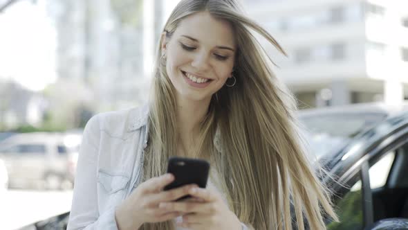 Young woman using smartphone