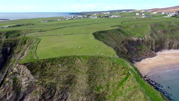 Aerial View of the Beautiful Coast at Malin Beg in County Donegal  Ireland