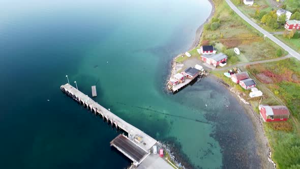 The view of a Norway fairy harbour.