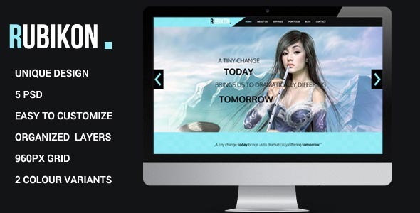 Rubikon - One Page Psd Template