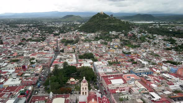 View of downtown Atlixco in Mexico