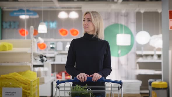 A Woman in a Large Home Improvement Store