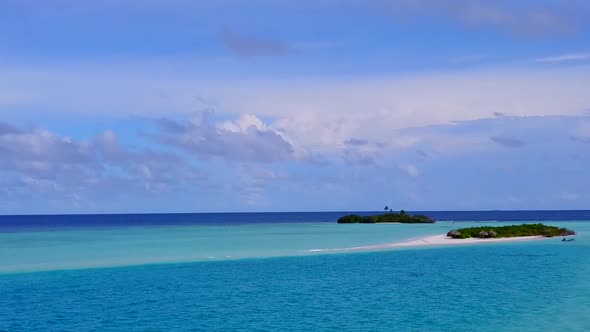 Aerial view sky of marine coast beach time by sea with sand background