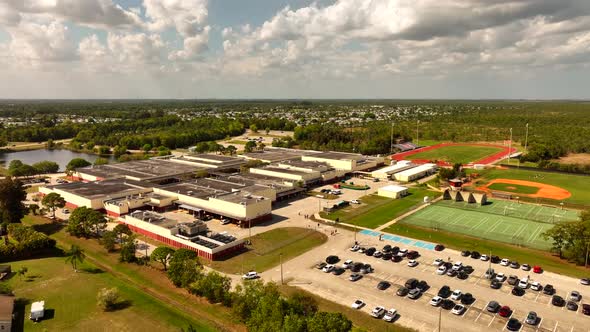 Aerial Video Port St Lucie High School 4k 60fps