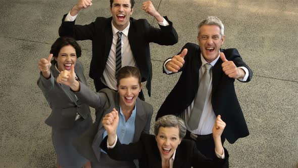 Business People Cheering