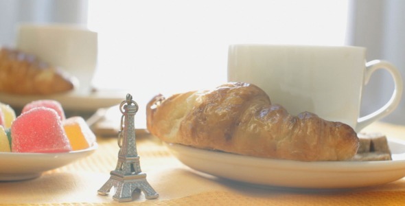 French Breakfast with Eiffel Tower