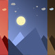 Moon and Mountains Backgrounds - GraphicRiver Item for Sale