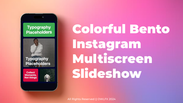 Colorful Bento Instagram Multiscreen Slideshow alt