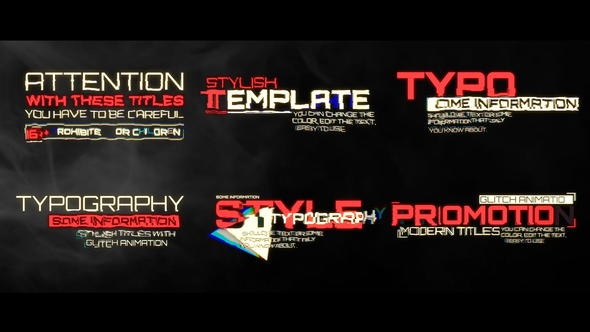 Modern Glitch Titles alt