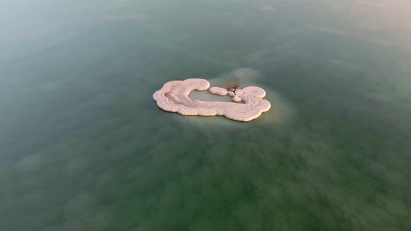 Aerial Footage of Dead Sea Coastline