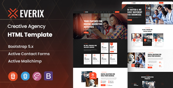 Everix – Creative Agency HTML Template – 0 Sold!