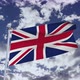 United Kingdom Flag With Sky 4k - VideoHive Item for Sale