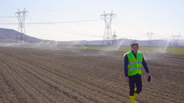 Engineer in agricultural irrigation and farmland.