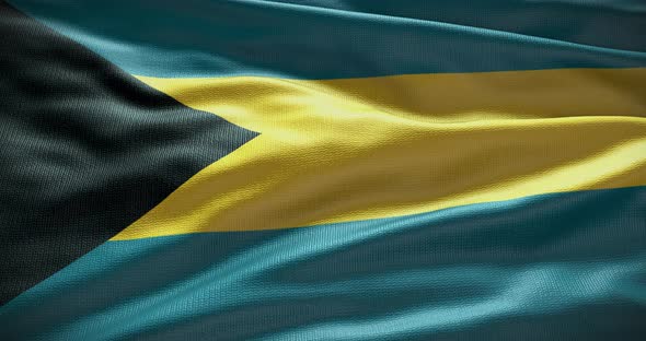 The Bahamas national flag background motion graphic looped 4K