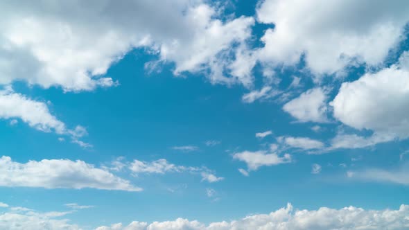 Timelapse of a Beautiful Sky with Clouds in the Afternoon