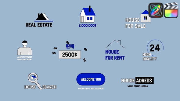 Real Estate Text Animations for FCPX alt