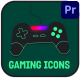 Podcast Gaming Icons And Titles for Premiere Pro - VideoHive Item for Sale