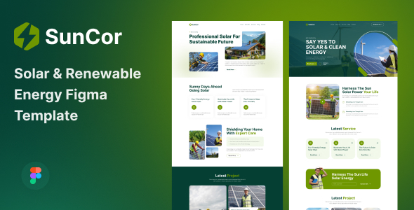 Suncor – Solar & Renewable Energy Figma Template – 0 Sold!