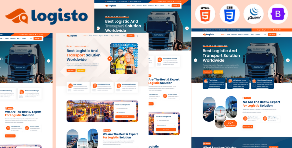 Logisto – Logistics And Transportation HTML5 Template – 0 Sold!