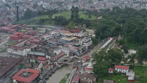 Aerial View Pashupatimath Kathmandu Nepal