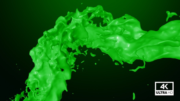 Twisted Green Paint Splash V6