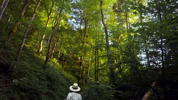 Young girl in a national park in Croatia