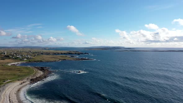 Aerial View of the Beautiful Coastline in Gweedore  County Donegal Ireland