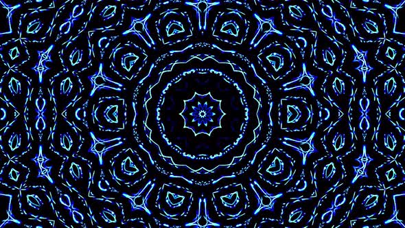 Bright abstract light governing blue color, kaleidoscope,full color  background