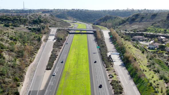 Aerial View of Highway in Chula VIsta. California, USA.