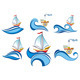 Boat and Waves Design - GraphicRiver Item for Sale
