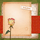Scrapbook Old Paper Background with Dried Rose - GraphicRiver Item for Sale