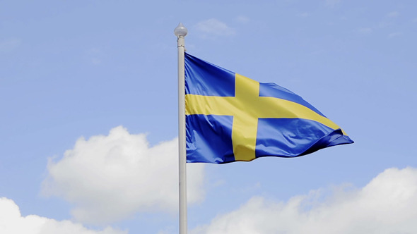 Finnish, Sweden Flags  