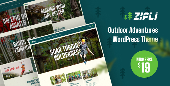 Zipli – Outdoor Adventures WordPress Theme – 0 Sold!