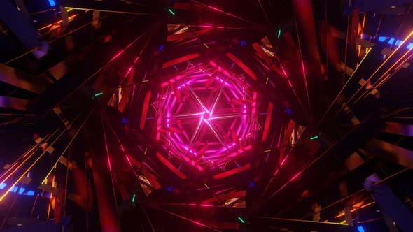 Strobe Psychedelic Kaleidoscope Patterns Animation Geometric Colorful Background alt