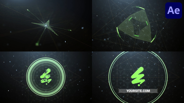 Geometric Glitch Logo Reveal for After Effects alt