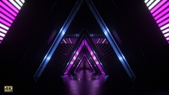 Neon Triangle Tunnel Vj