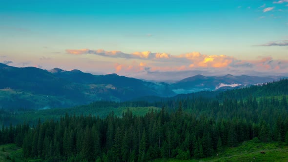 Misty Evening in the Mountains