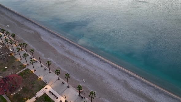 Central Beach Aerial View Turkey Antalya 4 K