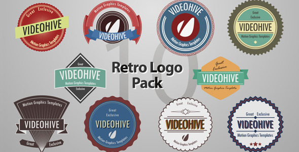 10 Retro Logos Pack