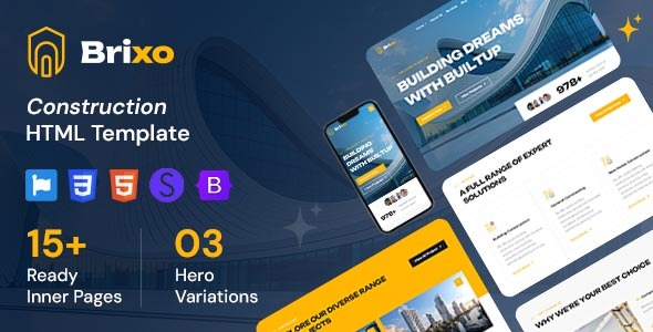 Brixo – Construction HTML Template – 0 Sold!